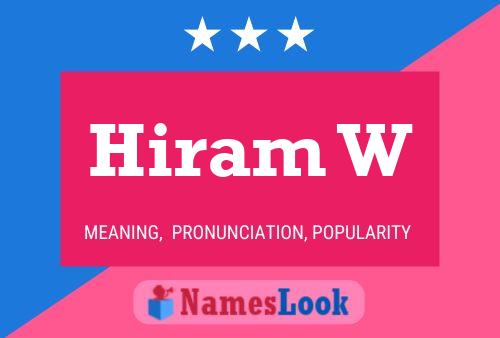 Póster del nombre Hiram W