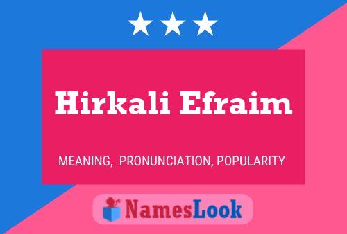 Póster del nombre Hirkali Efraim