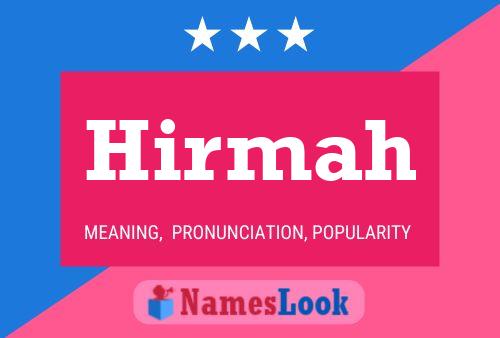 Póster del nombre Hirmah