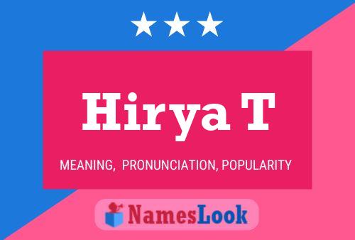 Póster del nombre Hirya T