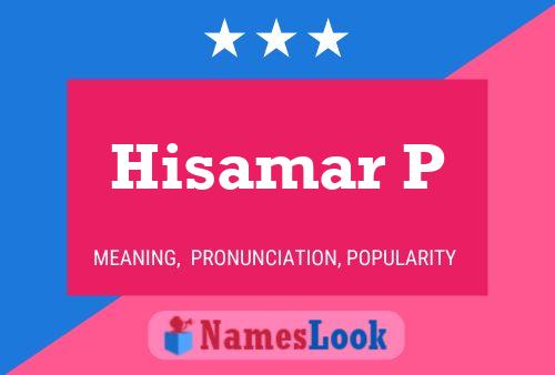 Póster del nombre Hisamar P