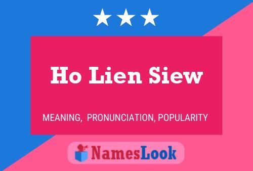 Póster del nombre Ho Lien Siew