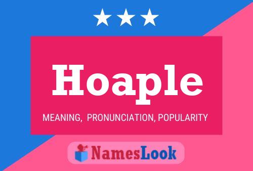 Póster del nombre Hoaple