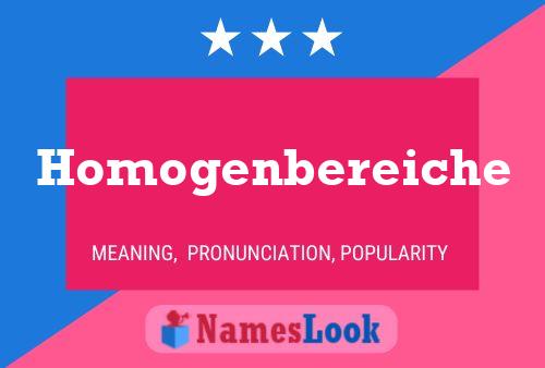 Póster del nombre Homogenbereiche