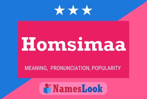 Póster del nombre Homsimaa