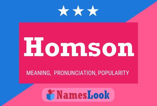 Póster del nombre Homson