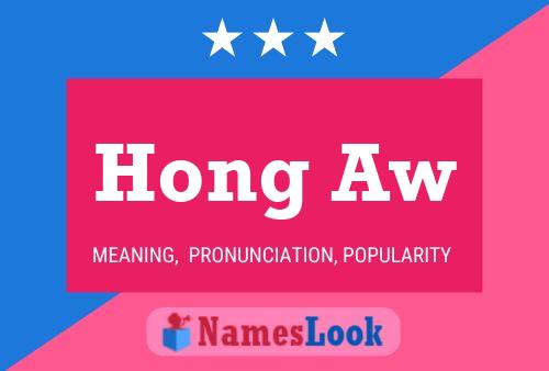 Póster del nombre Hong Aw