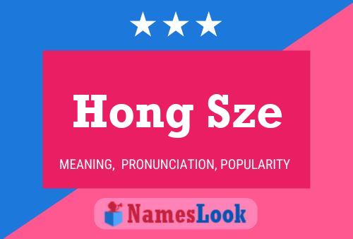 Póster del nombre Hong Sze