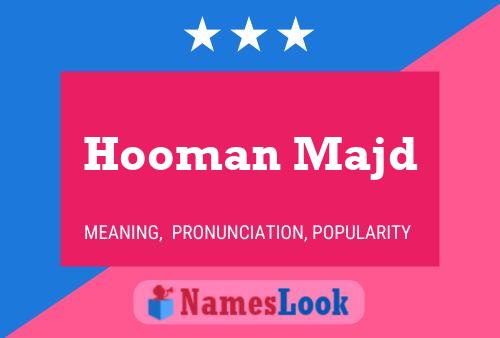 Póster del nombre Hooman Majd