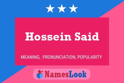 Póster del nombre Hossein Said