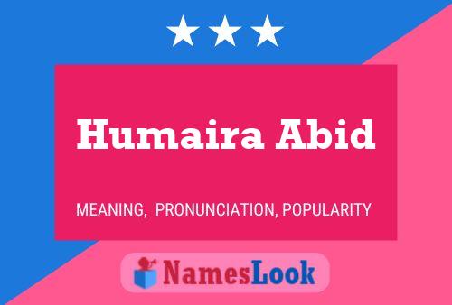 Póster del nombre Humaira Abid