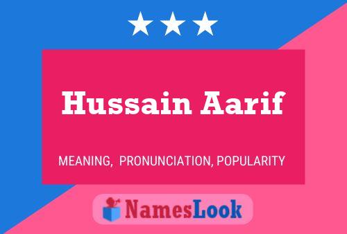 Póster del nombre Hussain Aarif