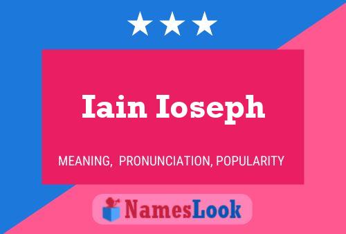 Póster del nombre Iain Ioseph