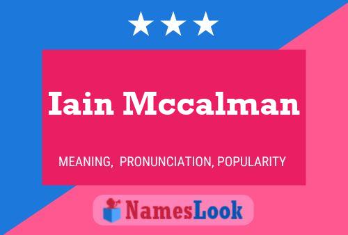 Póster del nombre Iain Mccalman