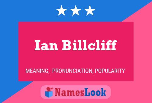 Póster del nombre Ian Billcliff