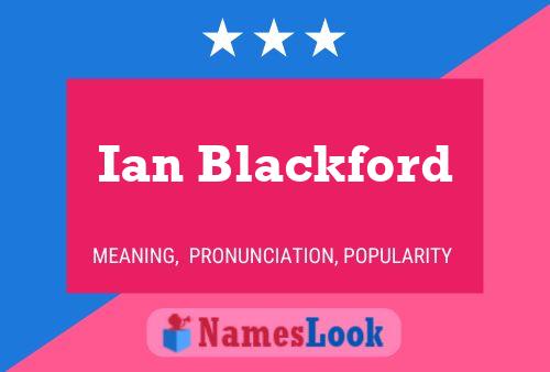 Póster del nombre Ian Blackford