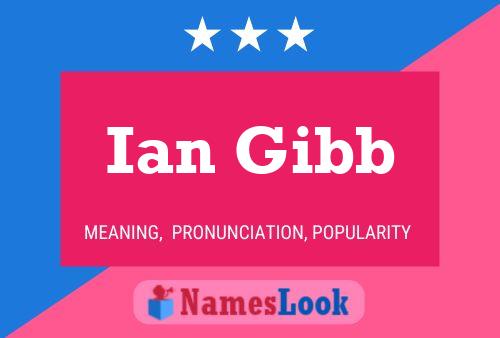 Póster del nombre Ian Gibb