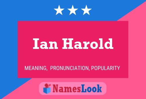 Póster del nombre Ian Harold