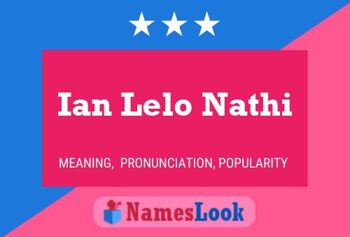 Póster del nombre Ian Lelo Nathi