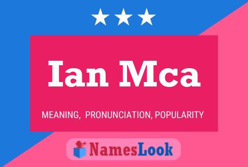 Póster del nombre Ian Mca