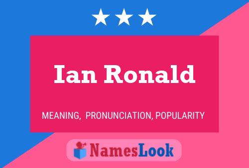 Póster del nombre Ian Ronald