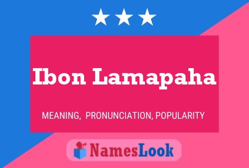 Póster del nombre Ibon Lamapaha