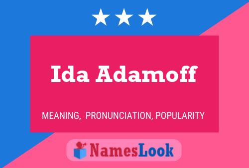 Póster del nombre Ida Adamoff