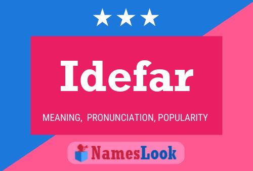 Póster del nombre Idefar