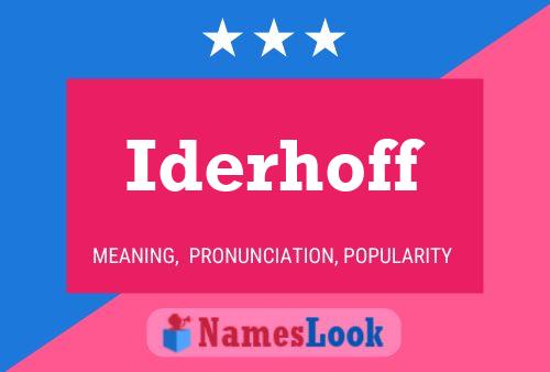 Póster del nombre Iderhoff