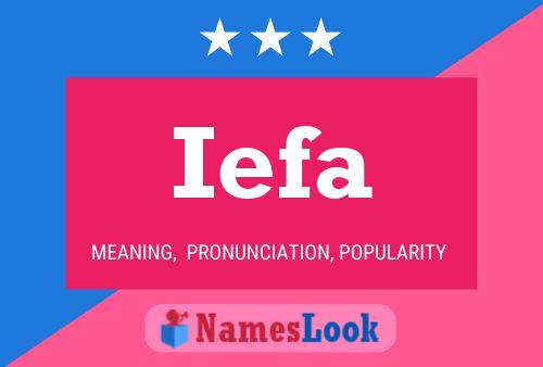 Póster del nombre Iefa