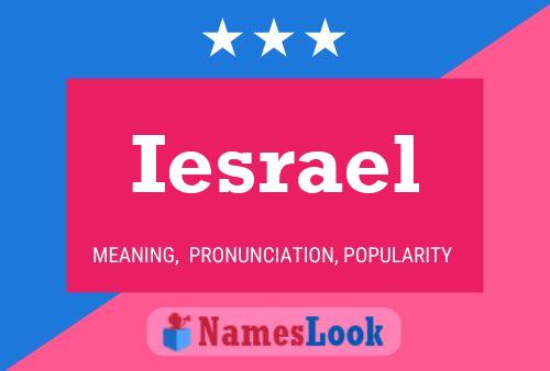 Póster del nombre Iesrael