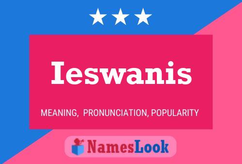 Póster del nombre Ieswanis