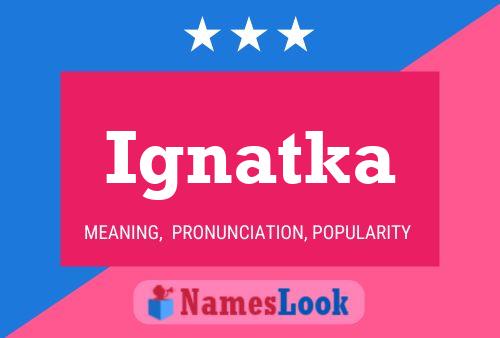 Póster del nombre Ignatka