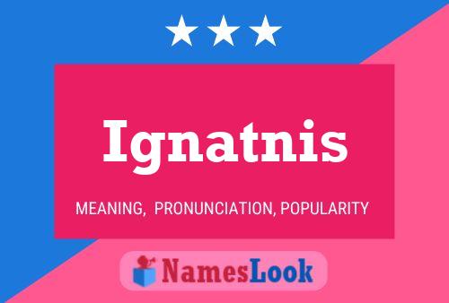 Póster del nombre Ignatnis