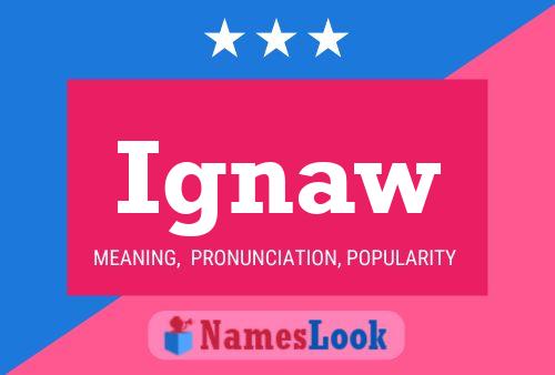 Póster del nombre Ignaw