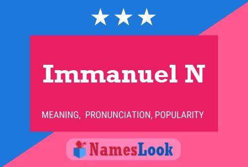 Póster del nombre Immanuel N