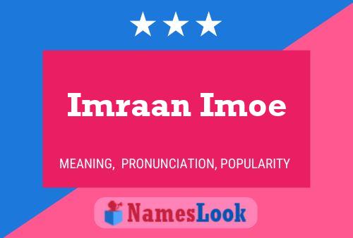 Póster del nombre Imraan Imoe