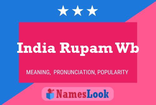 Póster del nombre India Rupam Wb