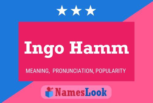 Póster del nombre Ingo Hamm