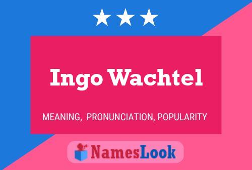 Póster del nombre Ingo Wachtel