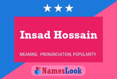 Póster del nombre Insad Hossain