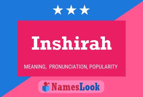 Póster del nombre Inshirah