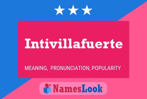 Póster del nombre Intivillafuerte