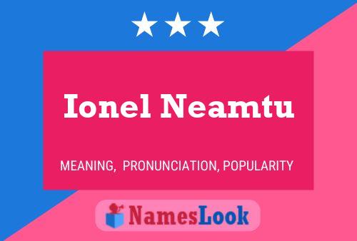 Póster del nombre Ionel Neamtu