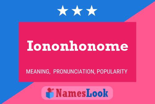 Póster del nombre Iononhonome