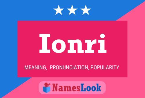 Póster del nombre Ionri