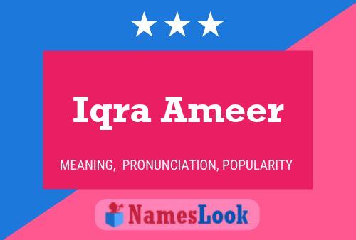 Póster del nombre Iqra Ameer