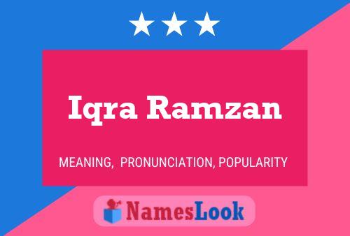 Póster del nombre Iqra Ramzan