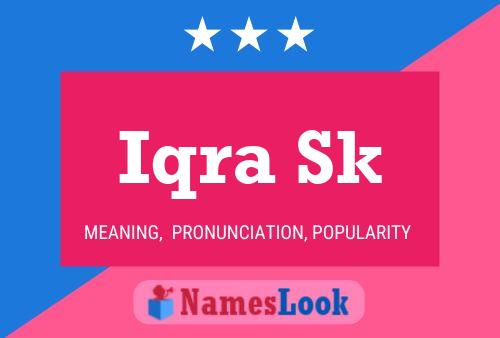 Póster del nombre Iqra Sk