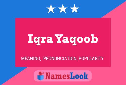 Póster del nombre Iqra Yaqoob